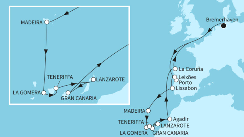 20 Nächte - Zeitlose Kanaren - ab/bis Bremerhaven 20 Nächte - Zeitlose Kanaren - ab/bis Bremerhaven