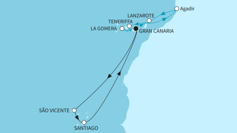 14 Nächte - Kanaren, Kapverden und marokkanisches Flair - ab/bis Las Palmas 14 Nächte - Kanaren, Kapverden und marokkanisches Flair - ab/bis Las Palmas
