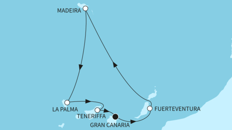 7 Nächte - Kanaren mit Madeira - ab/bis Las Palmas 7 Nächte - Kanaren mit Madeira - ab/bis Las Palmas