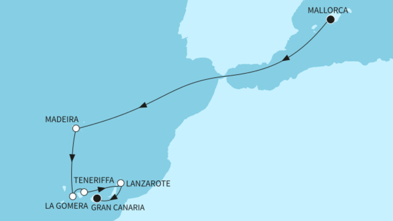 10 Nächte - Jahresauftakt Kanaren & Madeira - ab Palma/bis Las Palmas 10 Nächte - Jahresauftakt Kanaren & Madeira - ab Palma/bis Las Palmas