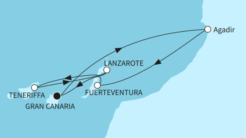 7 Nächte - Kanaren mit Marokko - ab/bis Las Palmas 7 Nächte - Kanaren mit Marokko - ab/bis Las Palmas