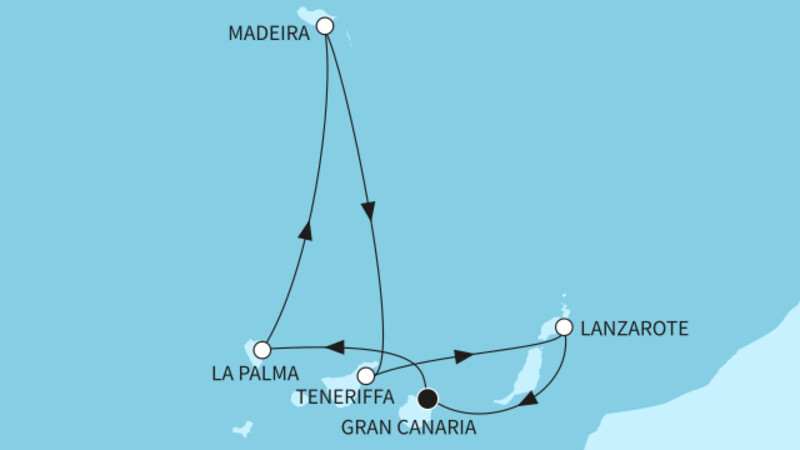 7 Nächte - Kanaren mit Madeira - ab/bis Las Palmas 7 Nächte - Kanaren mit Madeira - ab/bis Las Palmas