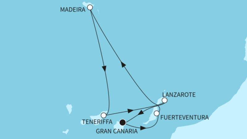 7 Nächte - Kanaren mit Madeira - ab/bis Las Palmas 7 Nächte - Kanaren mit Madeira - ab/bis Las Palmas