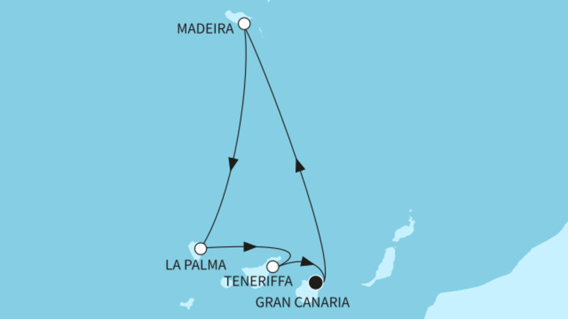 7 Nächte - Kanaren mit Madeira - ab/bis Las Palmas 7 Nächte - Kanaren mit Madeira - ab/bis Las Palmas