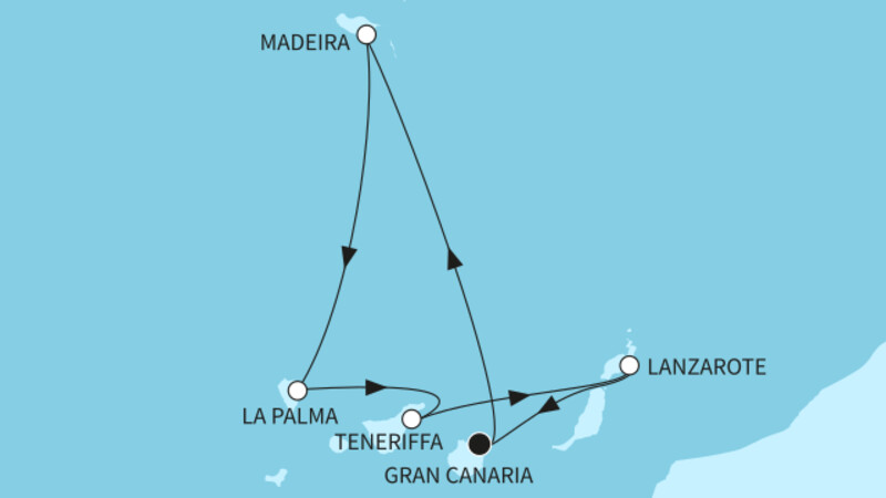 7 Nächte - Kanaren mit Madeira - ab/bis Las Palmas 7 Nächte - Kanaren mit Madeira - ab/bis Las Palmas