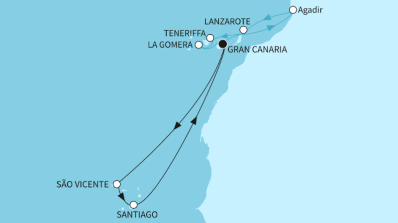 14 Nächte - Kanaren mit Kapverdischen Inseln - ab/bis Las Palmas 14 Nächte - Kanaren mit Kapverdischen Inseln - ab/bis Las Palmas
