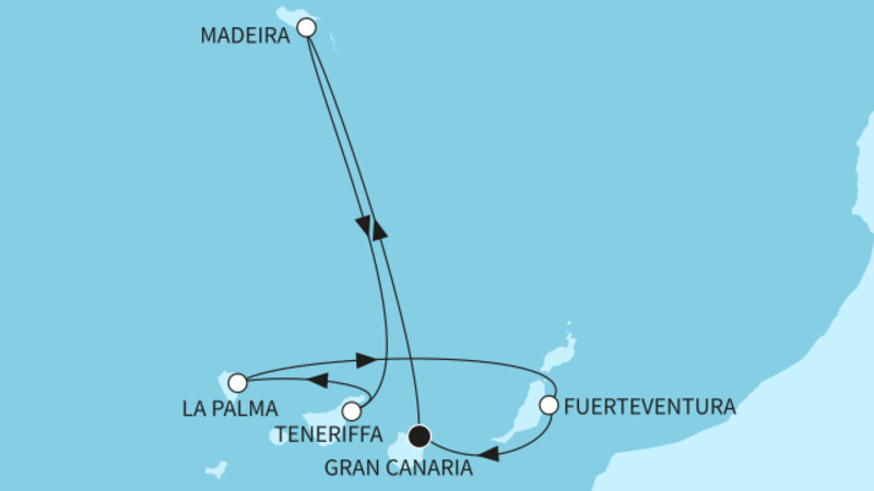 7 Nächte - Kanaren mit Madeira - ab/bis Las Palmas 7 Nächte - Kanaren mit Madeira - ab/bis Las Palmas