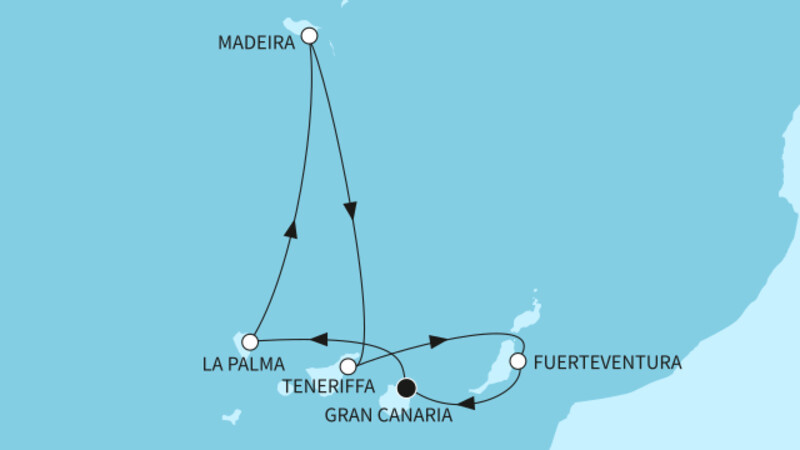 7 Nächte - Kanaren mit Madeira - ab/bis Las Palmas 7 Nächte - Kanaren mit Madeira - ab/bis Las Palmas