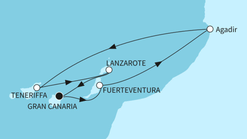 7 Nächte - Kanaren mit Marokko - ab/bis Las Palmas 7 Nächte - Kanaren mit Marokko - ab/bis Las Palmas