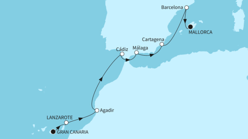 10 Nächte - Kanarischer Frühling und Spaniens Süden - ab Las Palmas/bis Palma 10 Nächte - Kanarischer Frühling und Spaniens Süden - ab Las Palmas/bis Palma