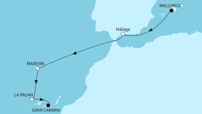 7 Nächte - Naturschätze der Kanaren und Madeira - ab Palma/bis Las Palmas 7 Nächte - Naturschätze der Kanaren und Madeira - ab Palma/bis Las Palmas