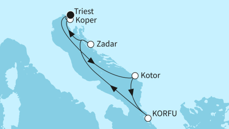 7 Nächte - Sehnsuchtsziele an der Adria - ab/bis Triest 7 Nächte - Sehnsuchtsziele an der Adria - ab/bis Triest