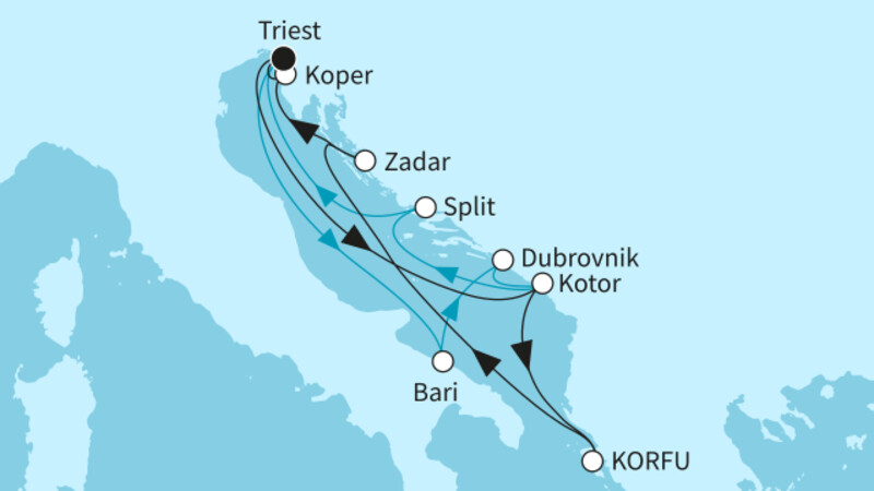 14 Nächte - Adria intensiv - ab/bis Triest 14 Nächte - Adria intensiv - ab/bis Triest