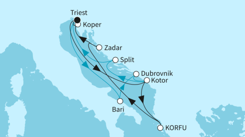 14 Nächte - Adria intensiv - ab/bis Triest 14 Nächte - Adria intensiv - ab/bis Triest