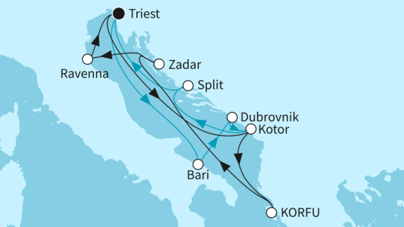 14 Nächte - Adria intensiv - ab/bis Triest 14 Nächte - Adria intensiv - ab/bis Triest