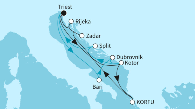 14 Nächte - Adria intensiv - ab/bis Triest 14 Nächte - Adria intensiv - ab/bis Triest