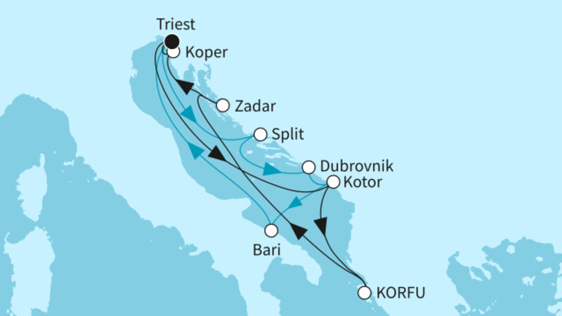14 Nächte - Adria intensiv - ab/bis Triest 14 Nächte - Adria intensiv - ab/bis Triest