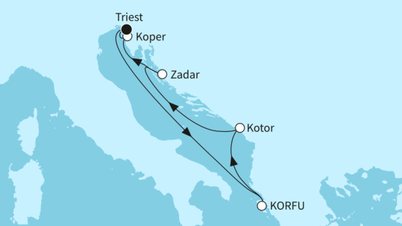 7 Nächte - Sehnsuchtsziele an der Adria - ab/bis Triest 7 Nächte - Sehnsuchtsziele an der Adria - ab/bis Triest