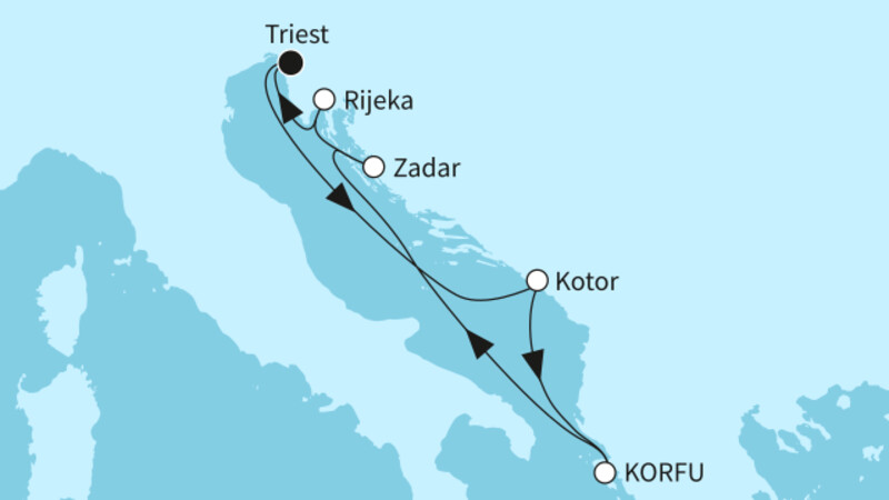 7 Nächte - Sehnsuchtsziele an der Adria - ab/bis Triest 7 Nächte - Sehnsuchtsziele an der Adria - ab/bis Triest