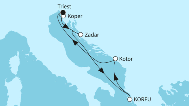 7 Nächte - Sehnsuchtsziele an der Adria - ab/bis Triest 7 Nächte - Sehnsuchtsziele an der Adria - ab/bis Triest