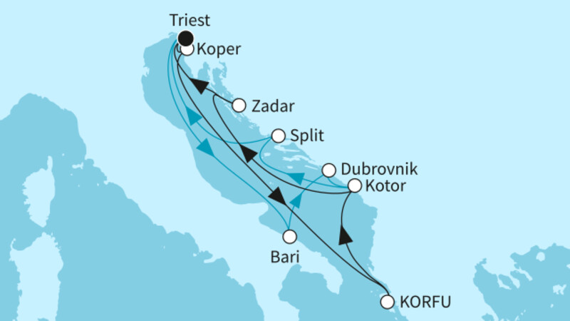 14 Nächte - Adria intensiv - ab/bis Triest 14 Nächte - Adria intensiv - ab/bis Triest