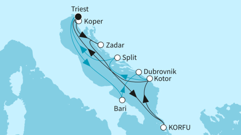 14 Nächte - Adria intensiv - ab/bis Triest 14 Nächte - Adria intensiv - ab/bis Triest