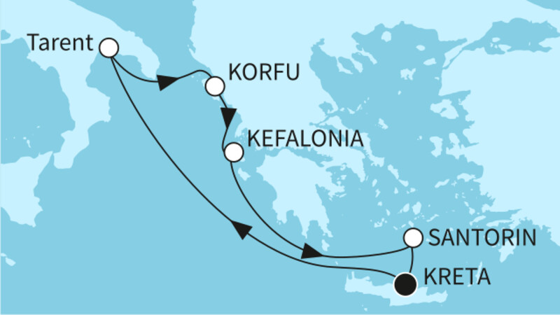 7 Nächte - Östliches Mittelmeer mit Korfu