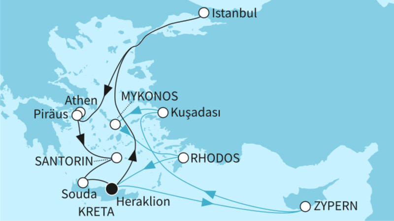 14 Nächte - Östliches Mittelmeer mit Zypern & Piräus