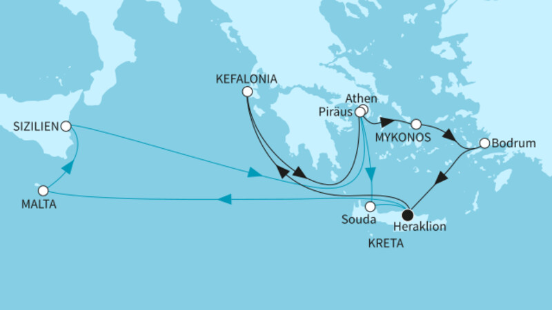 14 Nächte - Inselperlen des Mittelmeers mit Athen - ab/bis Heraklion 14 Nächte - Inselperlen des Mittelmeers mit Athen - ab/bis Heraklion
