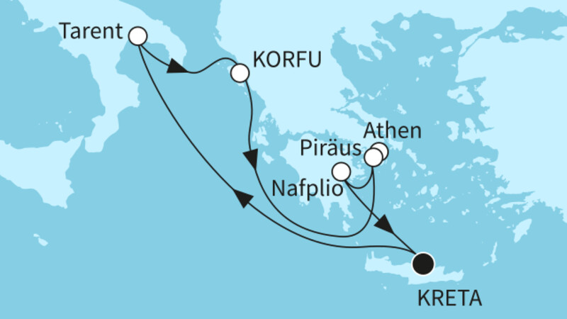 7 Nächte - Vielfalt des östlichen Mittelmeers - ab/bis Heraklion 7 Nächte - Vielfalt des östlichen Mittelmeers - ab/bis Heraklion