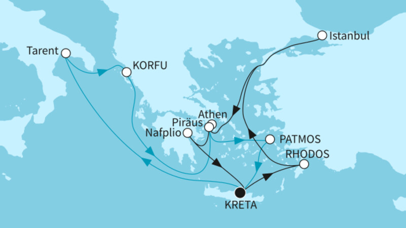 14 Nächte - Frühsommer im Östlichen Mittelmeer - ab/bis Heraklion 14 Nächte - Frühsommer im Östlichen Mittelmeer - ab/bis Heraklion