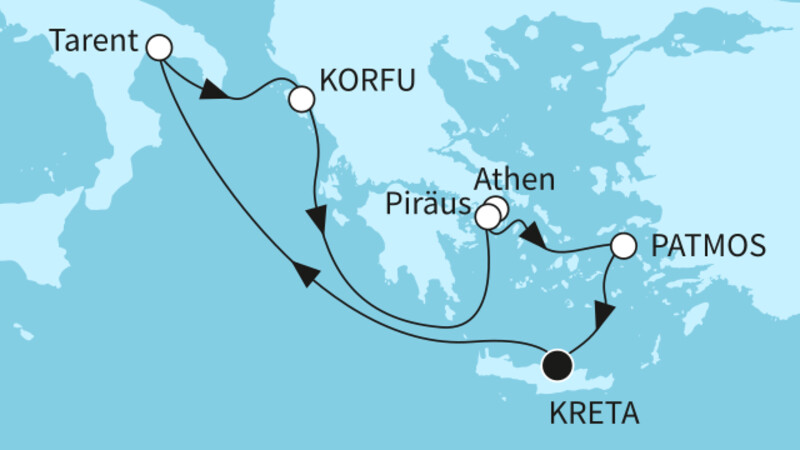 7 Nächte - Zauberhafte Inseln im Östlichen Mittelmeer - ab/bis Heraklion 7 Nächte - Zauberhafte Inseln im Östlichen Mittelmeer - ab/bis Heraklion