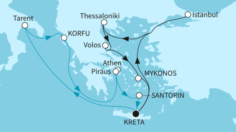 14 Nächte - Vielfalt des Östlichen Mittelmeers - ab/bis Heraklion 14 Nächte - Vielfalt des Östlichen Mittelmeers - ab/bis Heraklion