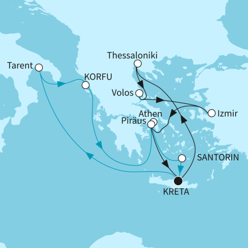 14 Nächte - Östliches Mittelmeer intensiv - ab/bis Heraklion 14 Nächte - Östliches Mittelmeer intensiv - ab/bis Heraklion