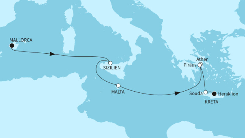 7 Nächte - Mediterrane Inselträume - ab Palma/bis Heraklion 7 Nächte - Mediterrane Inselträume - ab Palma/bis Heraklion