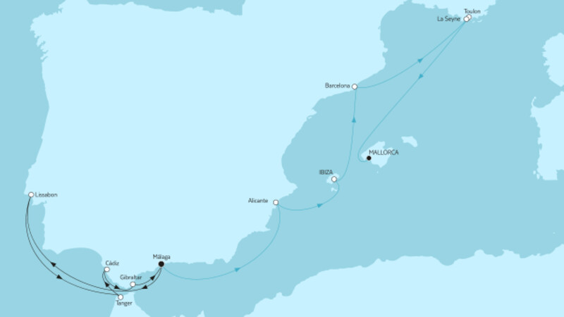 Mittelmeer mit Andalusien I & Málaga bis Mallorca