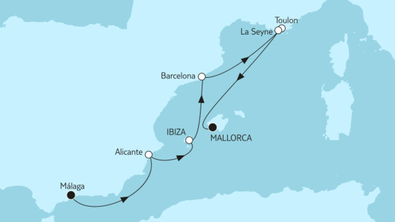 Málaga bis Mallorca