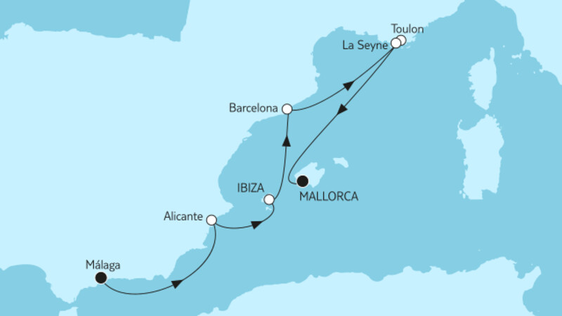 Málaga bis Mallorca