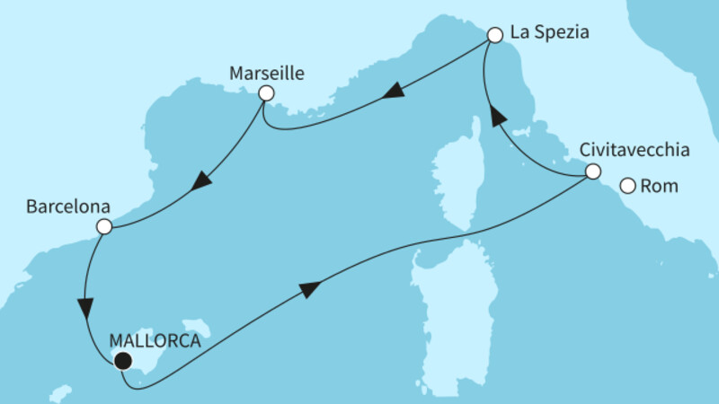 8 Nächte - Bella Italia & spanische Fiesta - ab/bis Palma 8 Nächte - Bella Italia & spanische Fiesta - ab/bis Palma