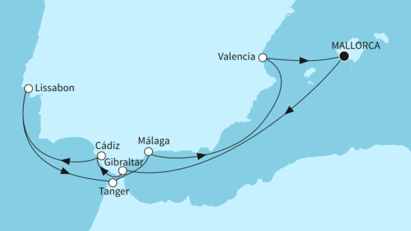 10 Nächte - Westliches Mittelmeer mit Cádiz 