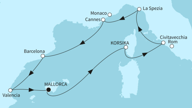 10 Nächte - Westliches Mittelmeer mit Valencia