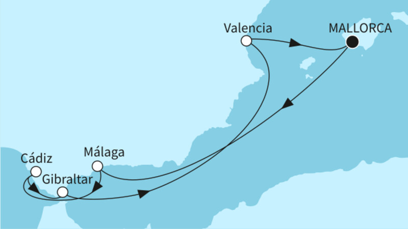 7 Nächte - Westliches Mittelmeer mit Malaga I