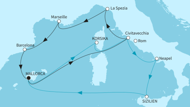 14 Nächte - La dolce vita und große Momente - ab/bis Palma 14 Nächte - La dolce vita und große Momente - ab/bis Palma