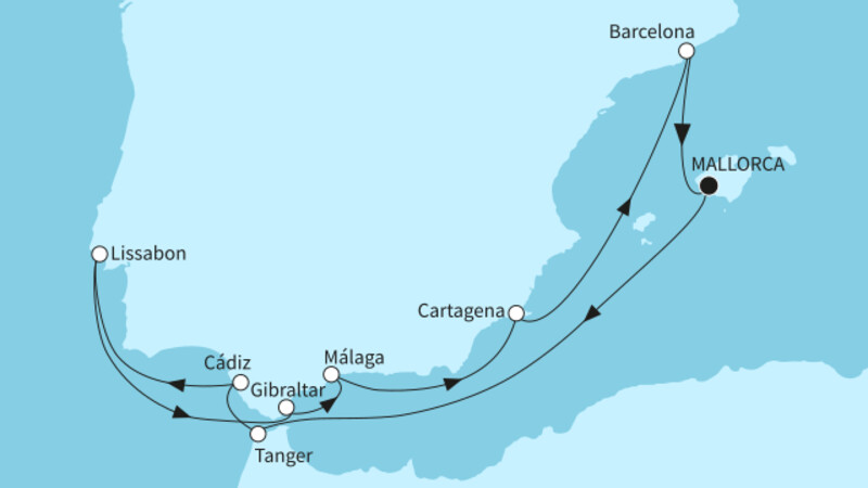 11 Nächte - Sonniges Iberien und Marokko - ab/bis Palma 11 Nächte - Sonniges Iberien und Marokko - ab/bis Palma