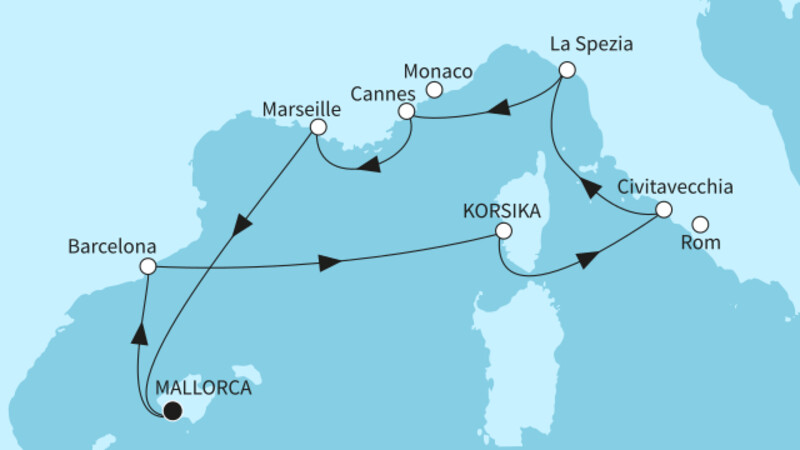 9 Nächte - Höhepunkte des westlichen Mittelmeers - ab/bis Palma 9 Nächte - Höhepunkte des westlichen Mittelmeers - ab/bis Palma