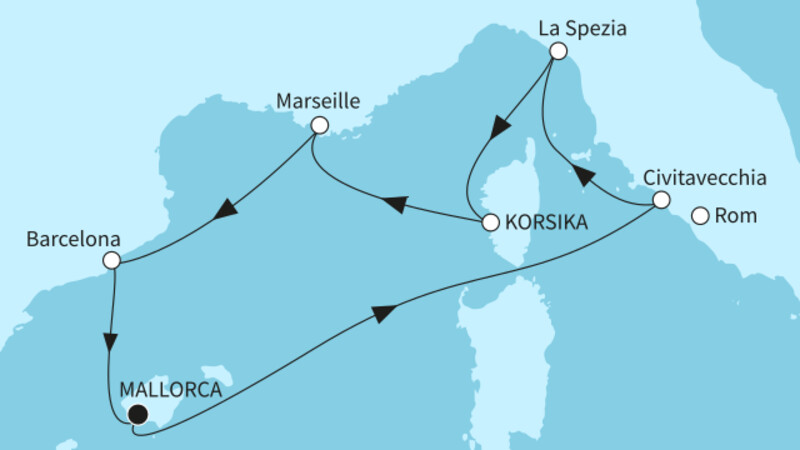 8 Nächte - Höhepunkte des westlichen Mittelmeers - ab/bis Palma 8 Nächte - Höhepunkte des westlichen Mittelmeers - ab/bis Palma