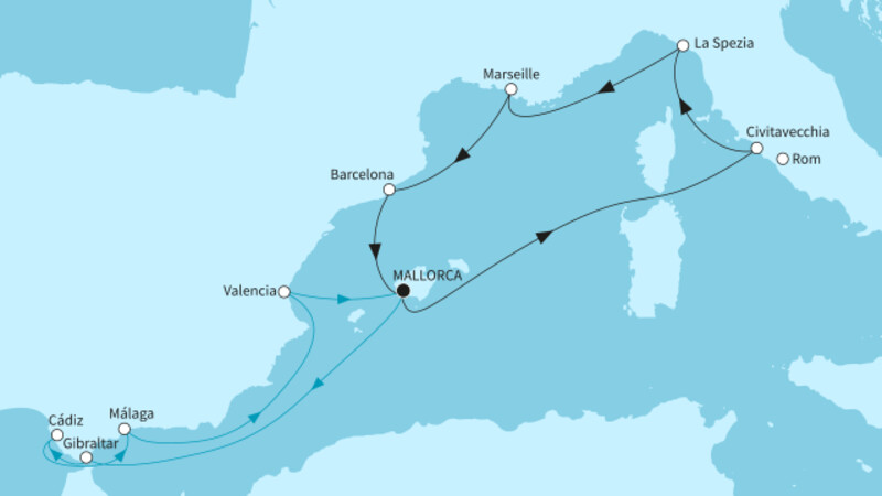 14 Nächte - Höhepunkte des westlichen Mittelmeers - ab/bis Palma 14 Nächte - Höhepunkte des westlichen Mittelmeers - ab/bis Palma