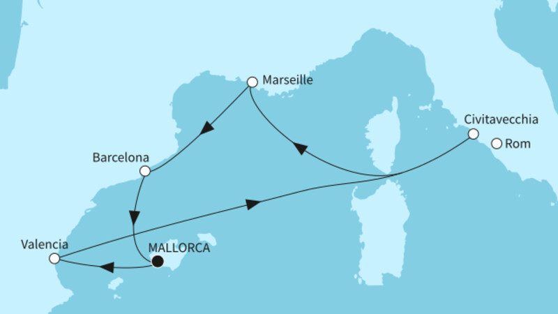 7 Nächte - Höhepunkte des Westlichen Mittelmeers - ab/bis Palma 7 Nächte - Höhepunkte des Westlichen Mittelmeers - ab/bis Palma