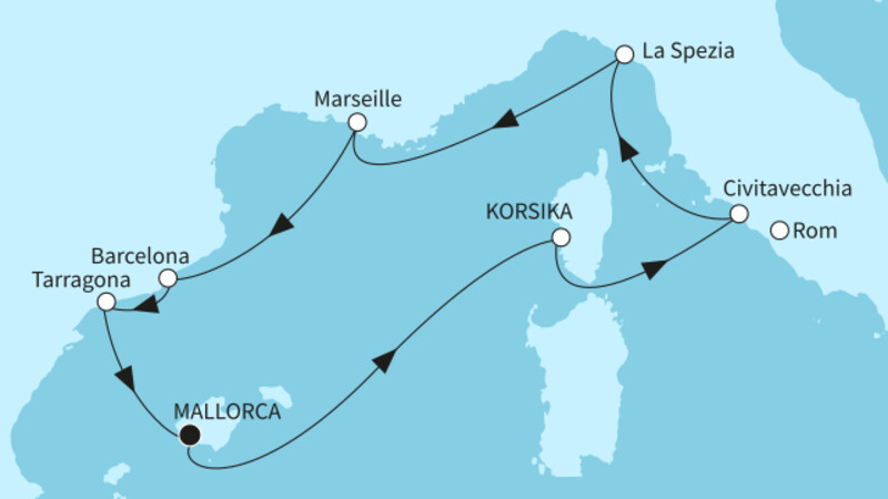 10 Nächte - Höhepunkte des westlichen Mittelmeers - ab/bis Palma 10 Nächte - Höhepunkte des westlichen Mittelmeers - ab/bis Palma