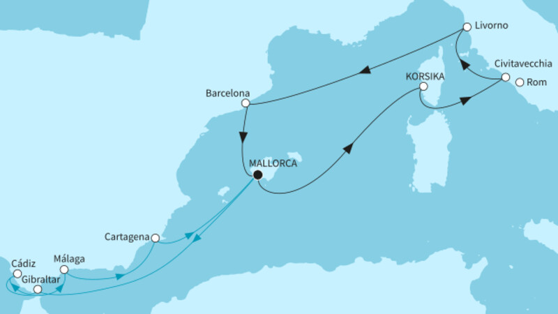 14 Nächte - Schönheiten des westlichen Mittelmeers - ab/bis Palma 14 Nächte - Schönheiten des westlichen Mittelmeers - ab/bis Palma
